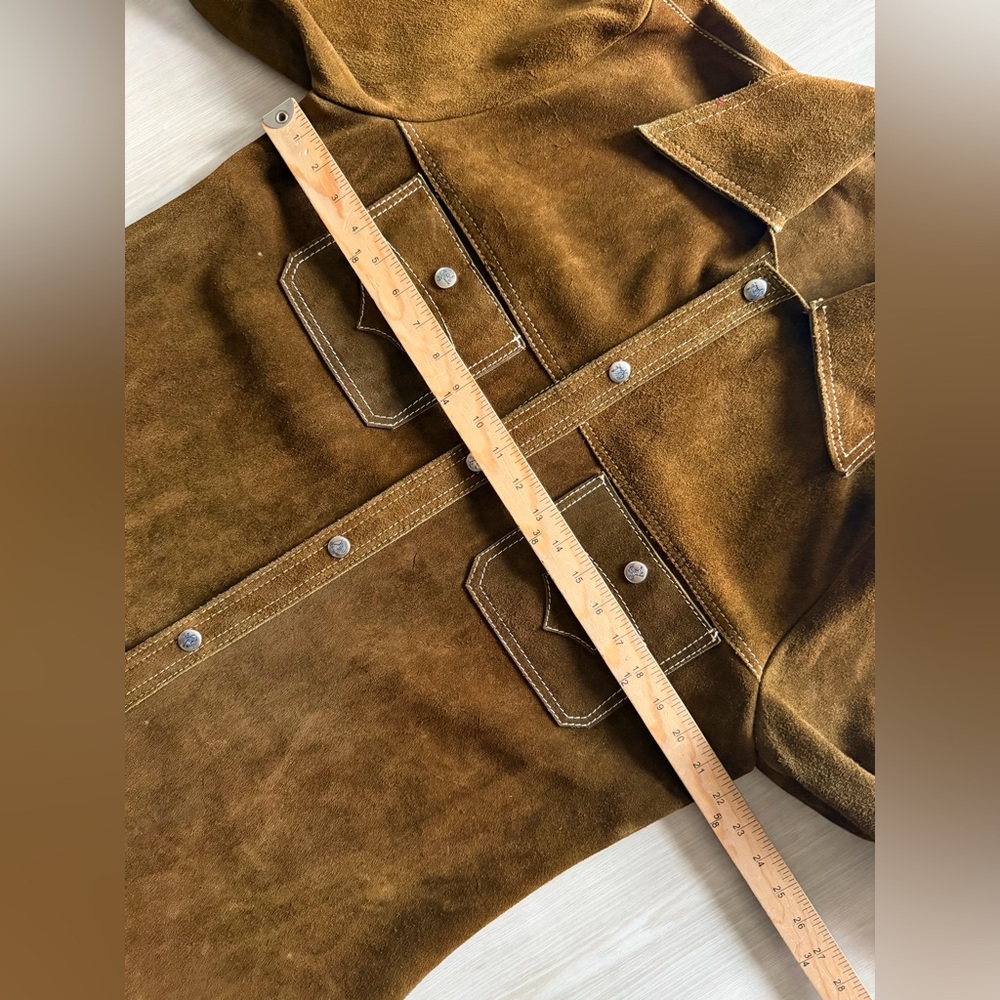 Vintage Leather Suede Rancher Jacket Western Styling Handmade Sz L - Picture 8 of 14